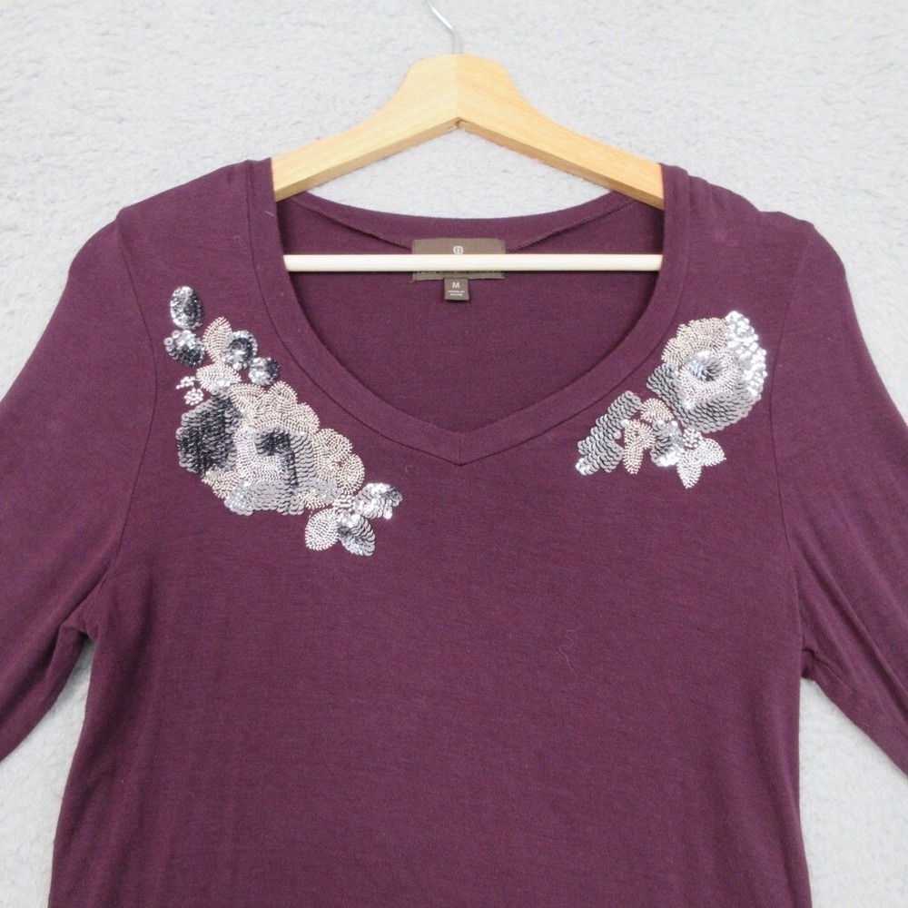 Fenn‎ Wright Manson Sequins Shirt Women M Red Dark Romance Boho Chic Dramatic - Picture 5 of 16